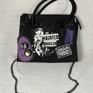 Haunted Mansion Themed Black and Purple Women's Bag